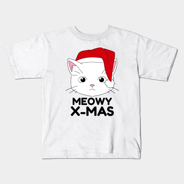 Christmas Cat Kids T-Shirt by MONMON-75